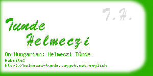 tunde helmeczi business card